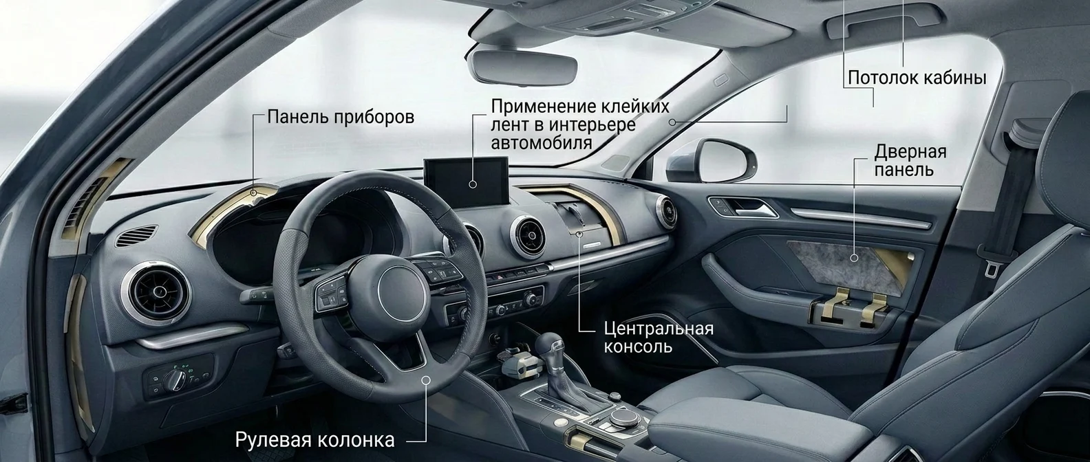 Склеивание элементов интерьера
