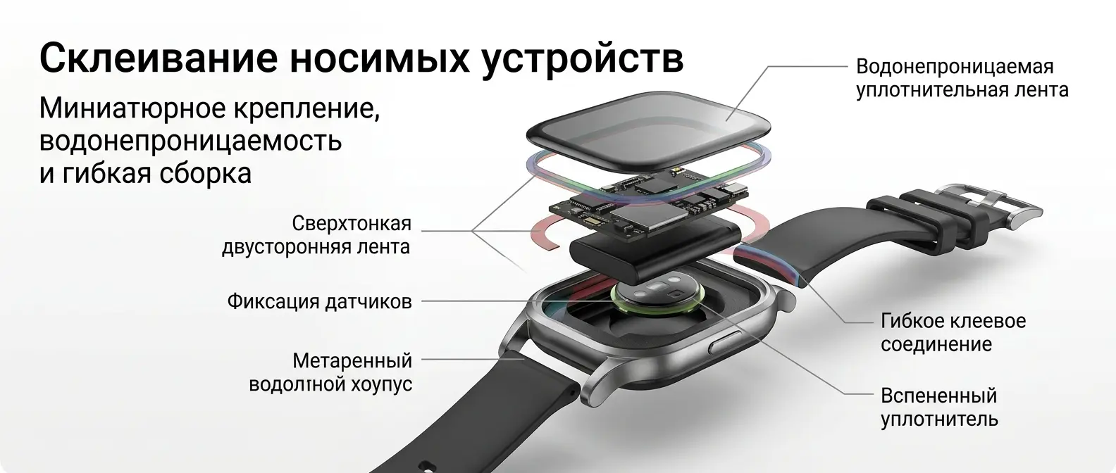 Склеивание носимых устройств