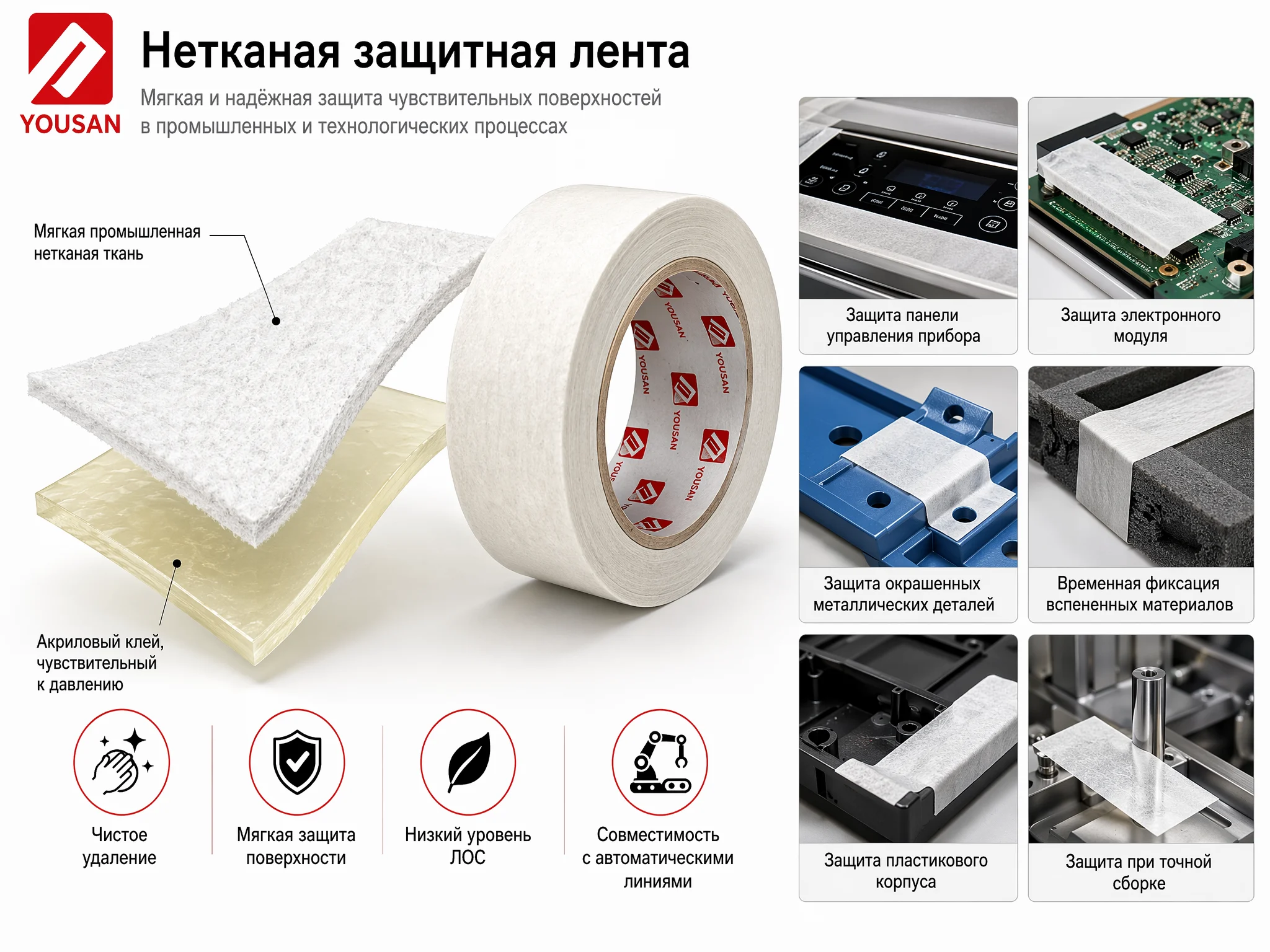 Нетканая защитная лента — структура